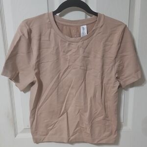A New Day Tan Short Sleeve Top